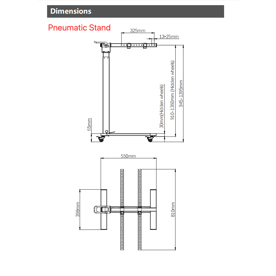 
                  
                    Pneumatic Stand Pro G4 or Max G4 red light therapy
                  
                